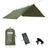 DD Tarp 3x3m in forest green on white background