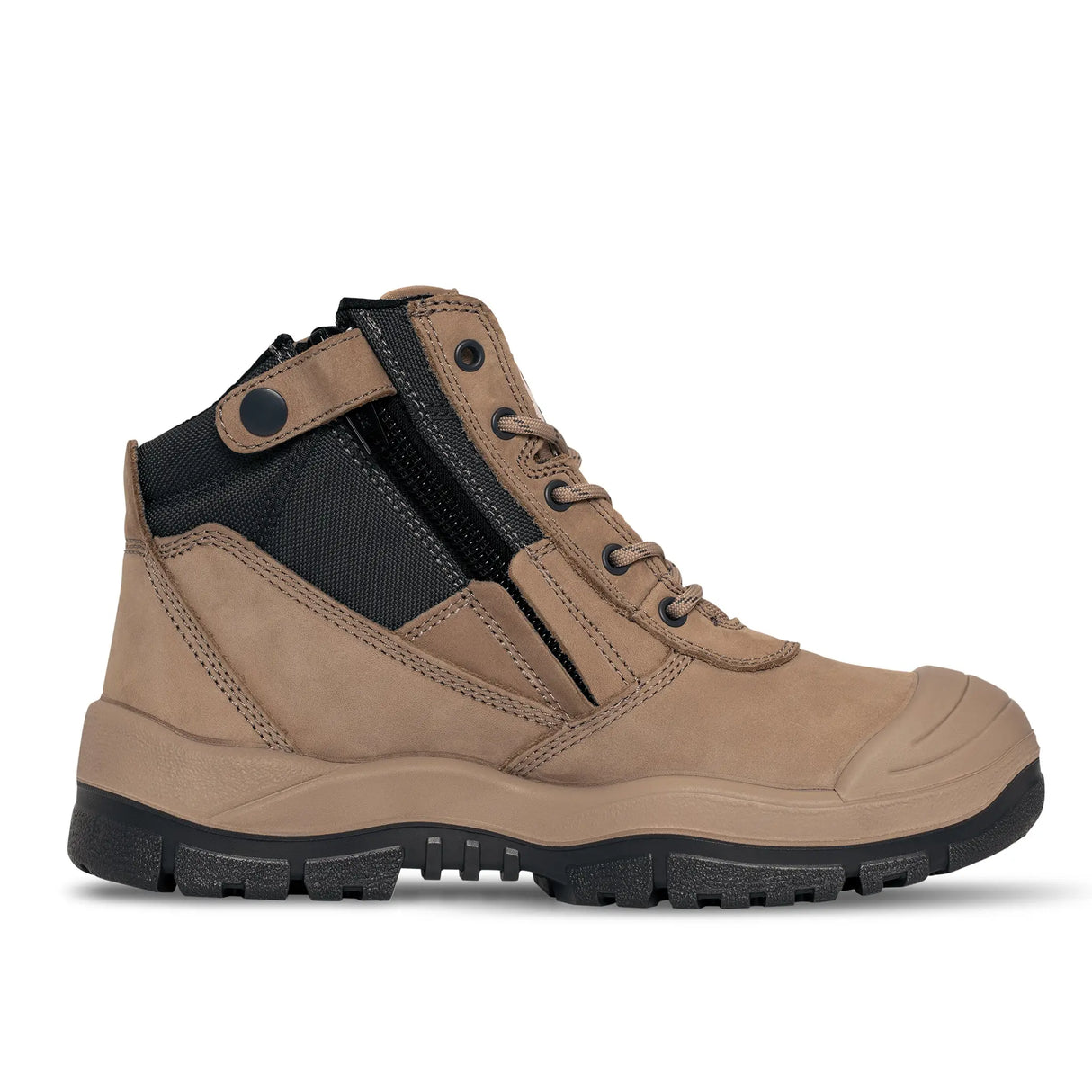Mongrel 461 Side Zip Safety Boots with Scuff Cap - Stone