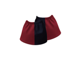 Pair of navy and red children's harlequin sox savers