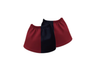 Pair of navy and red children's harlequin sox savers