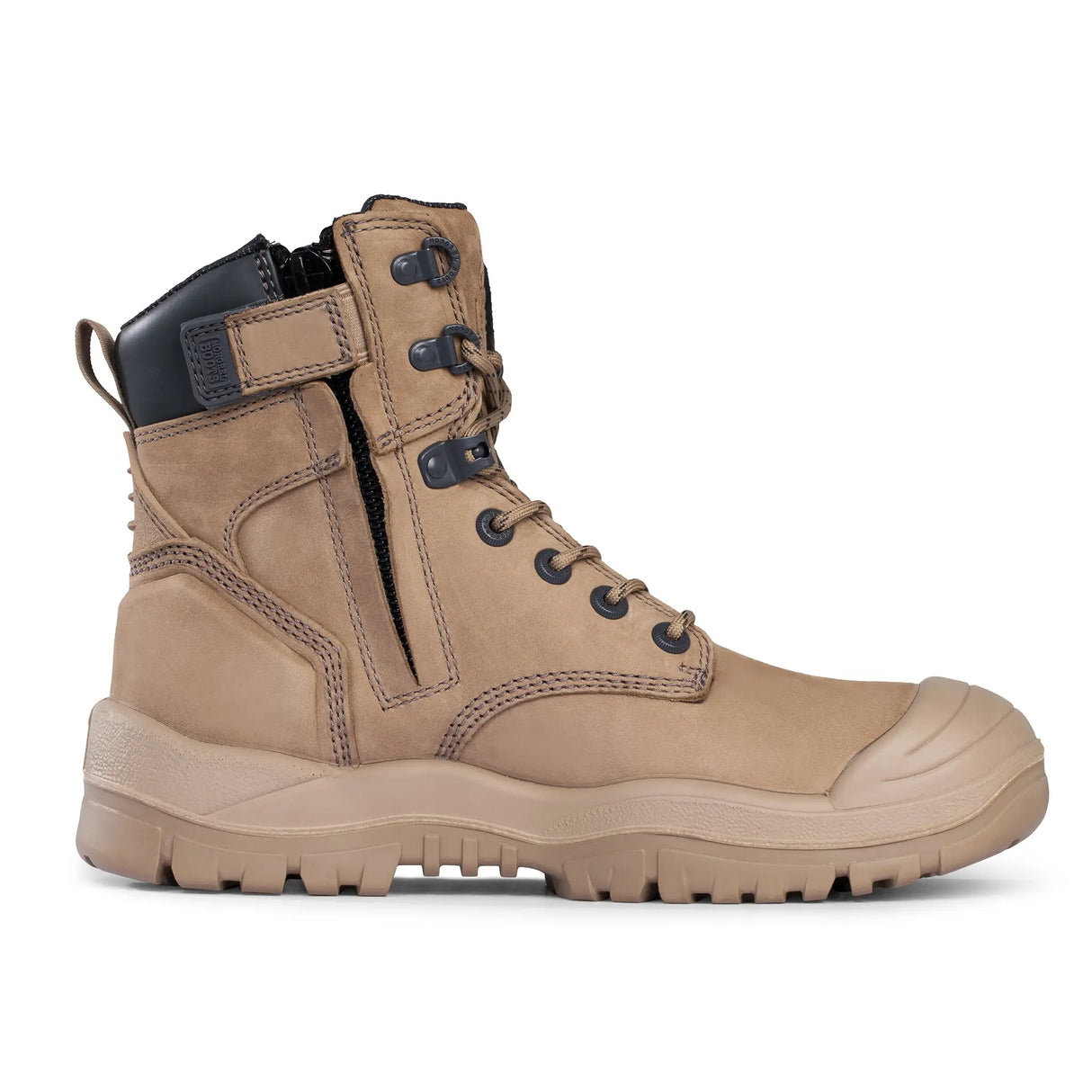 Mongrel 561 High Leg Side Zip Safety Boots - Stone
