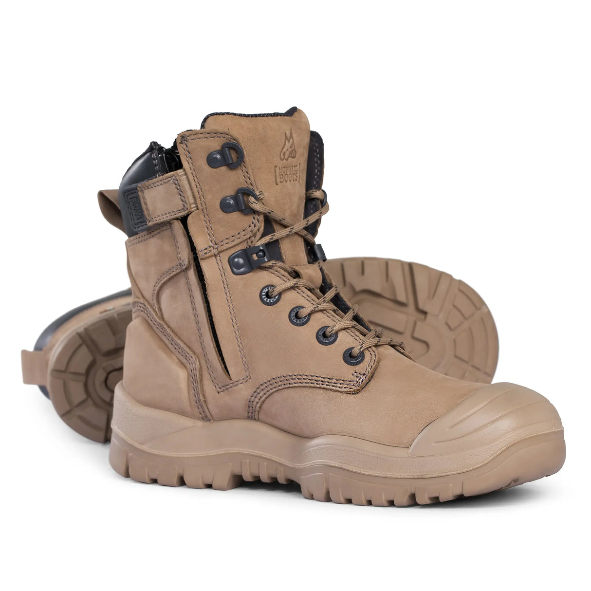 Mongrel 561 High Leg Side Zip Safety Boots - Stone