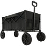 Outsunny 95L Festival Trolley on Wheels - Black loaded front view