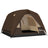 Outsunny 3-4 Person Camping Tent - Brown & Khaki pitched front view