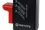 Close-up of the AAA, AA, C and D size marks on the Mercury battery tester