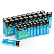 Maplin mixed pack of 20 AA and 20 AAA alkaline batteries