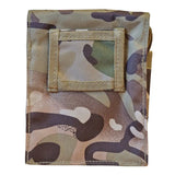 Web-Tex A6 Notebook Holder in BTP camo, back with hook and loop panel