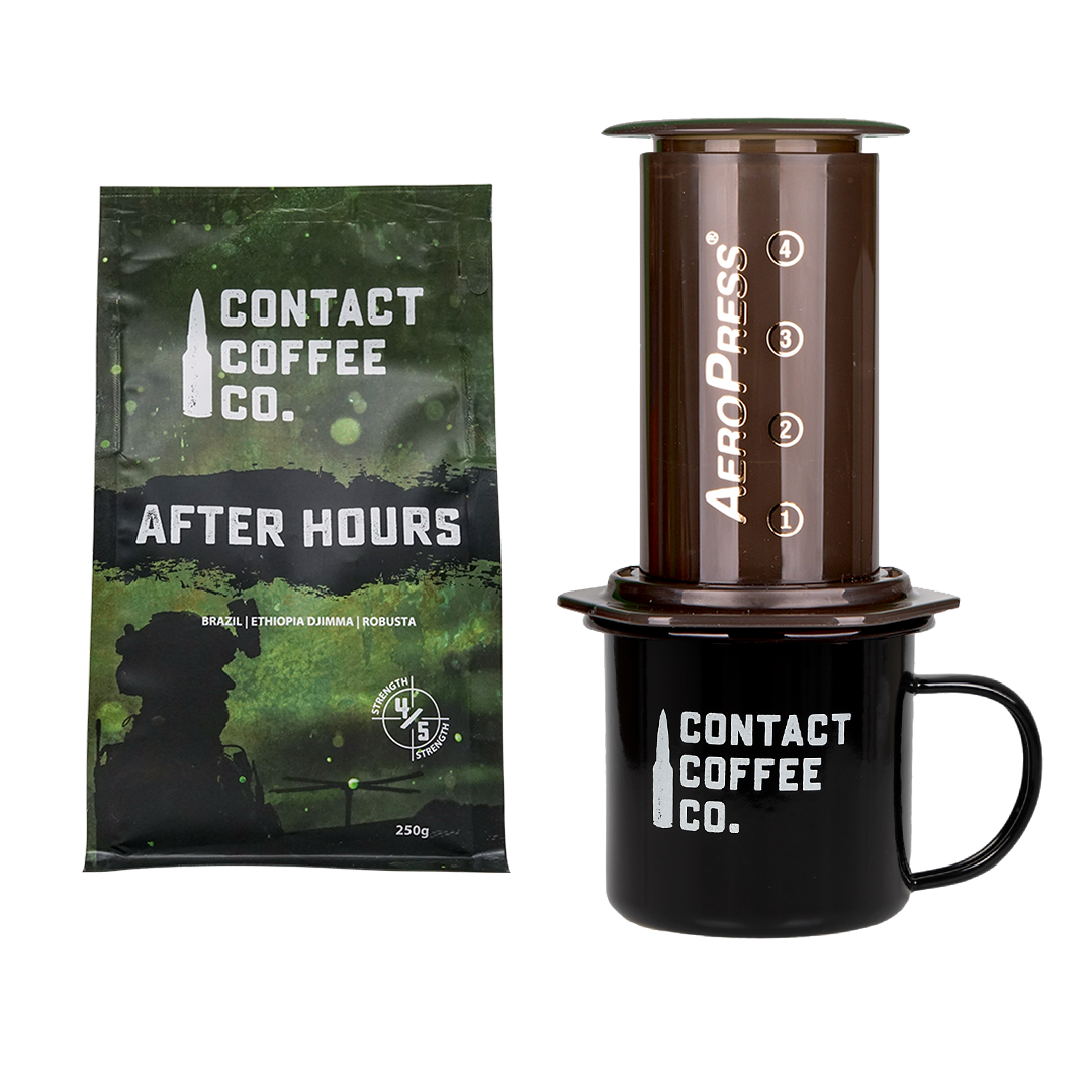 Coffee Care Package - Aeropress Coffee Maker, Mug & Coffee