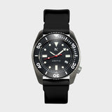 Rotate North Arctic 500m Dive Watch (43mm) in Pitch Black from the front on white background
