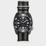 Rotate North Arctic 500m Dive Watch (43mm) in Classic NATO from the front on white background