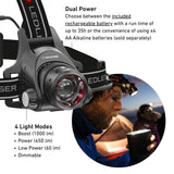 Ledlenser H14R.2 Dual Power and four light modes: rechargeable pack or 4 x AA batteries, Boost 1000 lumens