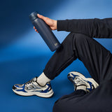ION8 Leak Proof 1 Litre Thermal Water Bottle, Insulated Steel, Ash Navy, 1L