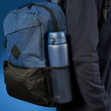 ION8 Leak Proof 1 Litre Thermal Water Bottle, Insulated Steel, Ash Navy, 1L