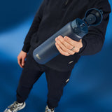 ION8 Leak Proof 1 Litre Thermal Water Bottle, Insulated Steel, Ash Navy, 1L