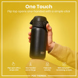 ION8 Leak Proof Thermal Water Bottle, Insulated Steel, Black, 320ml