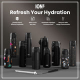 ION8 Leak Proof Thermal Water Bottle, Insulated Steel, Black, 320ml