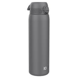 ION8 Leak Proof 1 Litre Water Bottle, Stainless Steel, Grey, 1L
