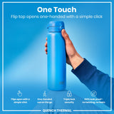 ION8 Leak Proof 1 Litre Thermal Water Bottle, Insulated Steel, Blue, 1L