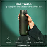 ION8 Recyclon Leak Proof Water Bottle, Dark Green, 750ml