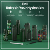 ION8 Recyclon Leak Proof Water Bottle, Dark Green, 1L