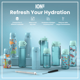 ION8 Steel Slim Leak Proof Water Bottle, Alaskan Blue, 600ml