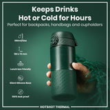 ION8 HotShot Insulated Steel Travel Mug, Dark Green, 360ml