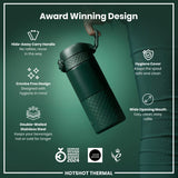 ION8 HotShot Insulated Steel Travel Mug, Dark Green, 360ml