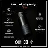 ION8 HotShot Insulated Steel Travel Mug, Black, 360ml