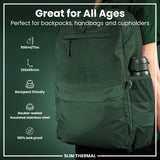 ION8 Leak Proof Slim Thermal Water Bottle, Insulated Steel, Dark Green, 500ml