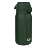 ION8 Leak Proof Thermal Water Bottle, Insulated Steel, Dark Green, 320ml