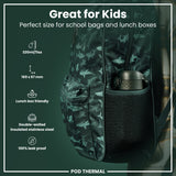 ION8 Leak Proof Thermal Water Bottle, Insulated Steel, Dark Green, 320ml