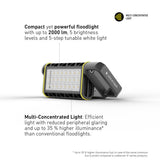 Ledlenser AF4R Work floodlight with 2000 lumens, five brightness levels, tunable white and Multi-Concentrated Light