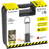 Ledlenser AL10R Work Area Light carry case packaging with 6300 lumens, IP67 and selectable 120, 240 or 360 degree light