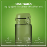 ION8 Recyclon Leak Proof Water Bottle, Khaki Green, 1L