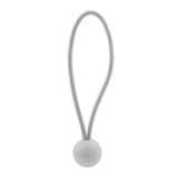 Single 6 inch white bungee ball and loop from the Green/Brown L-Grade Tarpaulin with 20 x 6" Bungee Balls (White)