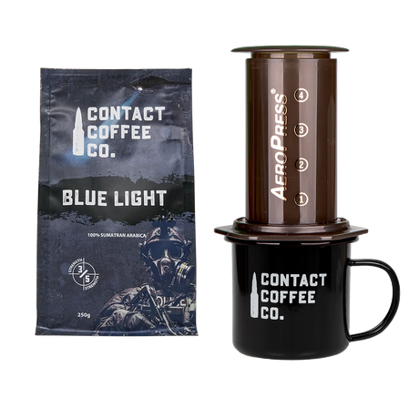 Coffee Care Package - Aeropress Coffee Maker, Mug & Coffee