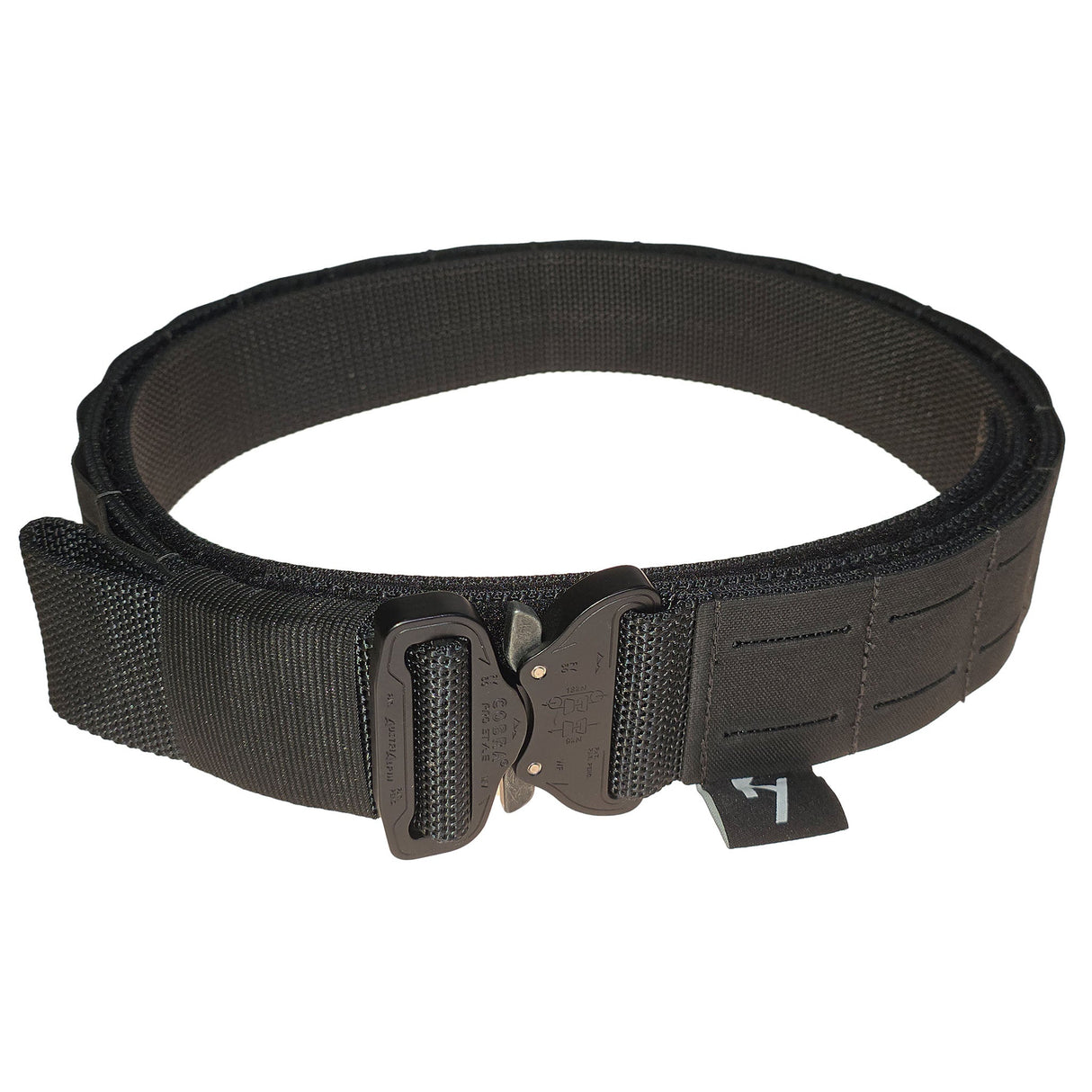 Kydex Customs 2" MOLLE Shooter Belt in Black from the front on white background
