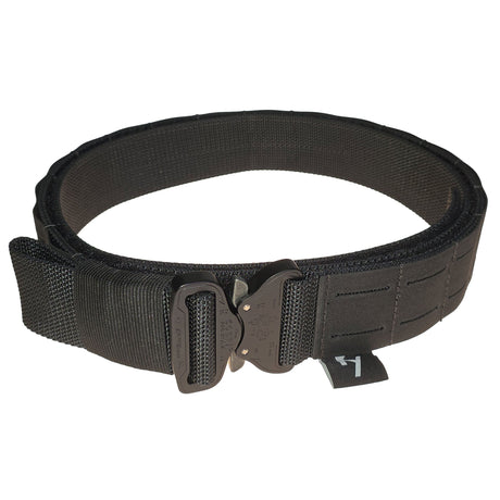 Kydex Customs 2" MOLLE Shooter Belt in Black from the front on white background