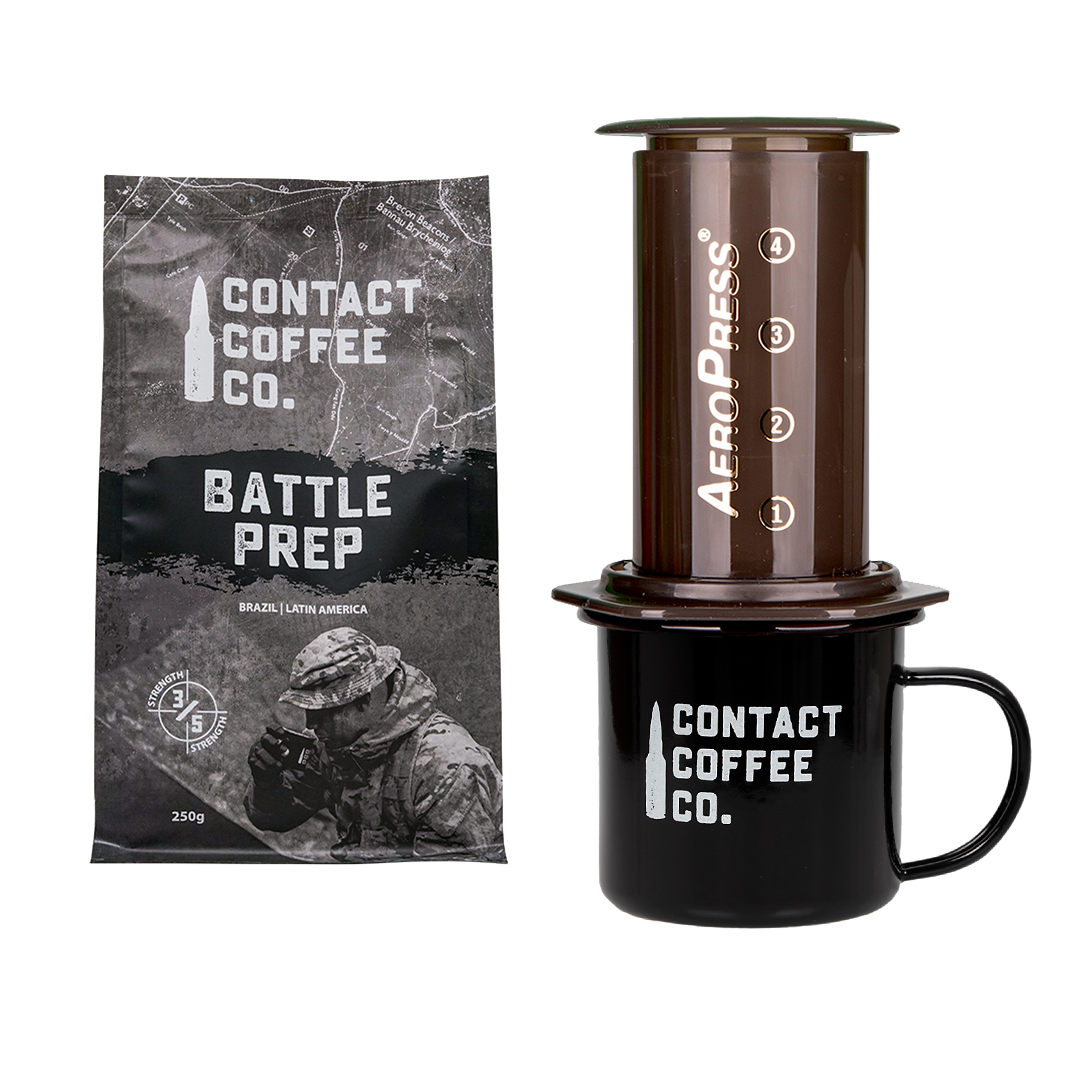 Coffee Care Package - Aeropress Coffee Maker, Mug & Coffee