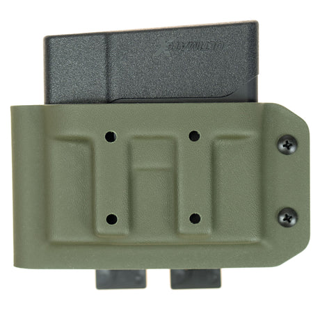 Blaser R8X Magazine Carrier in olive drab from the front