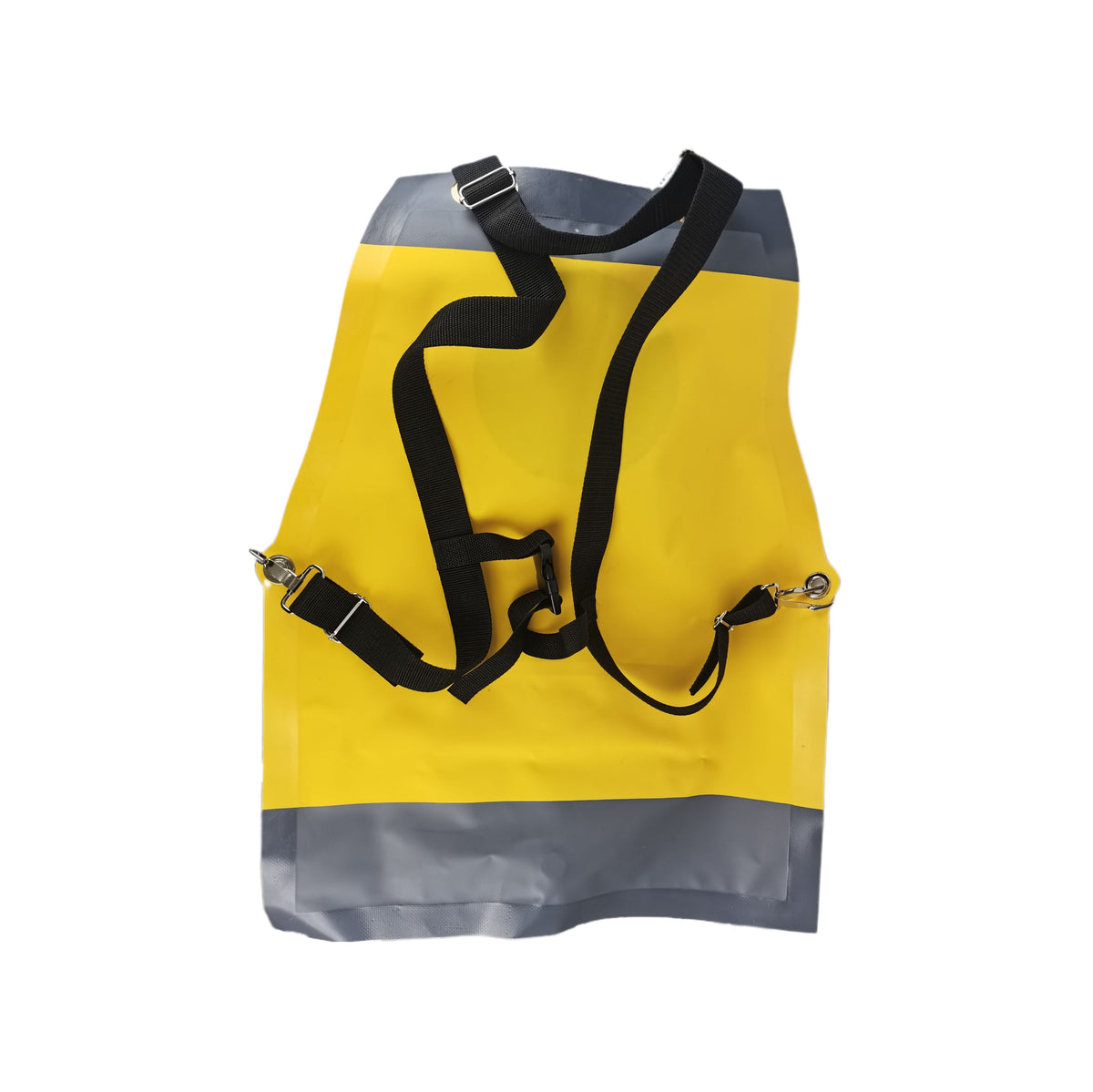 Bush Fire Aqua Backpack rear view showing shoulder straps and waist belt