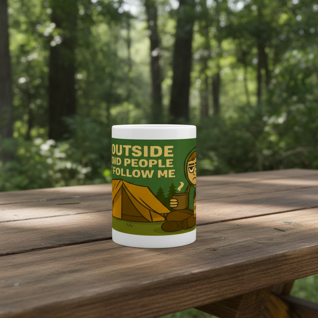 I Go Outside to Avoid People Ceramic Mug 15oz - for Him