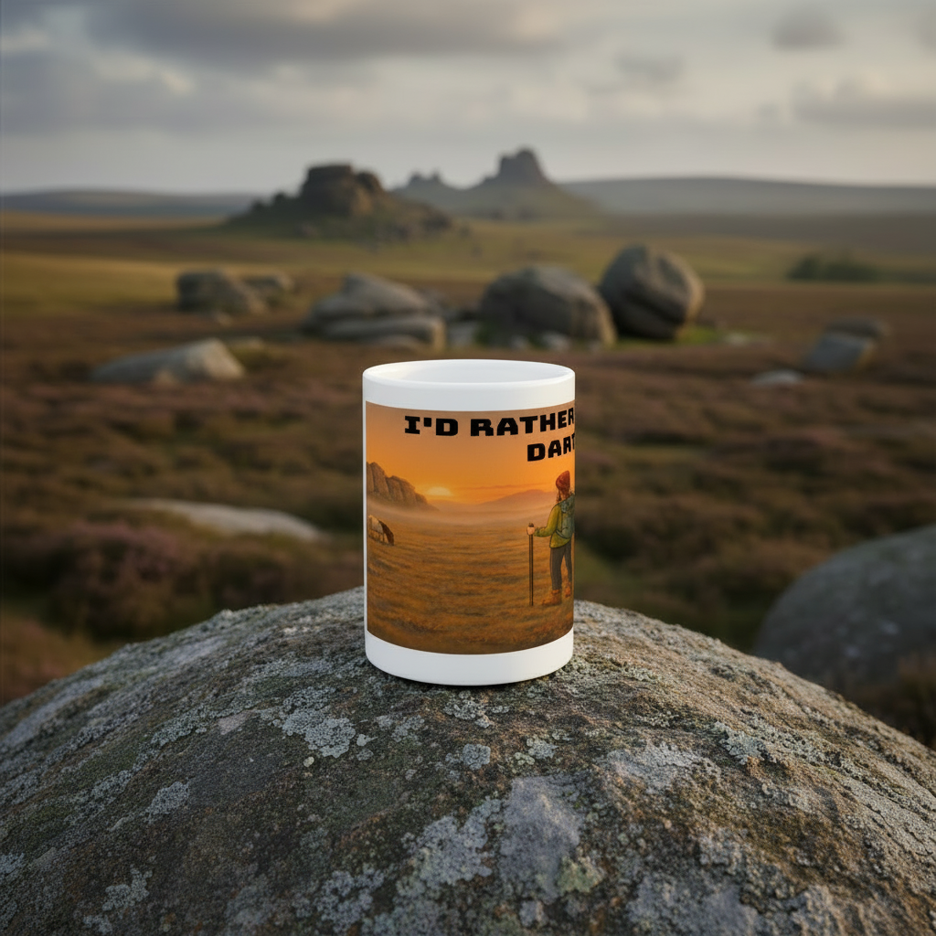 I'd Rather Be on Dartmoor Ceramic Mug 15oz - for Her
