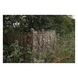 Jack Pyke Clearview Hide Net - English Oak Evo deployed as a field hide