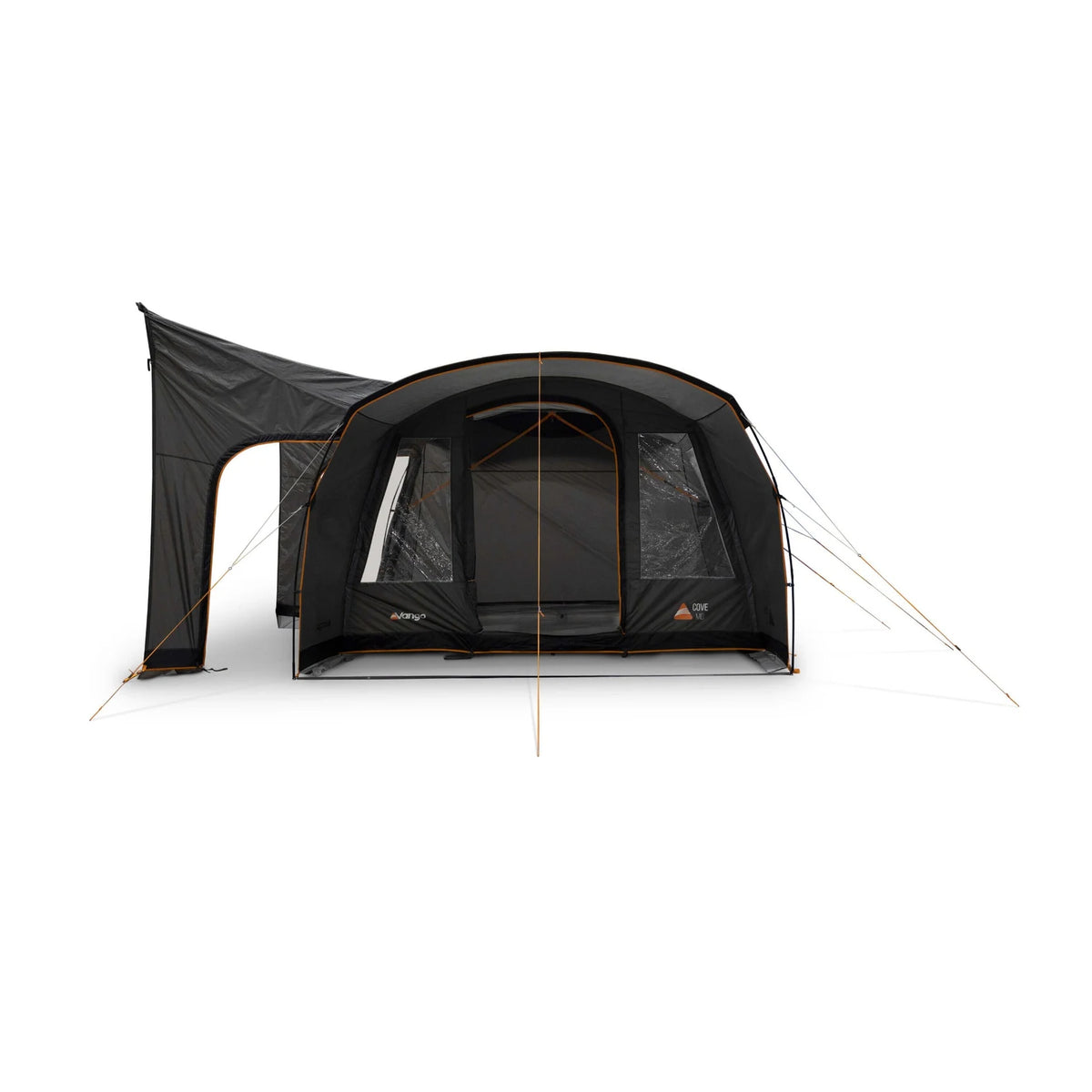 Vango Cove III awning front canopy and side panel, three-quarter view