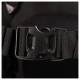 Vango Denali Pro 60:70 rucksack in black, hip belt buckle