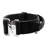 BTactical 5cm Nylon Dog Collar - Midnight Black (Aluminium Buckle)