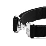 BTactical 5cm Nylon Dog Collar - Midnight Black (Aluminium Buckle)