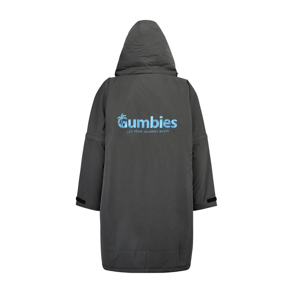 Gumbies S-Cape Changing Robe - Charcoal & Blue alternate view 3