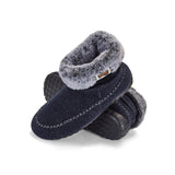 Gumbies Ossa High Slipper Boots - Women's Navy & Grey colourway front